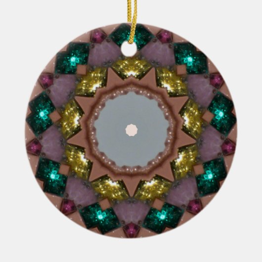 Christmas Riches Fractal セラミックオーナメント (正面)