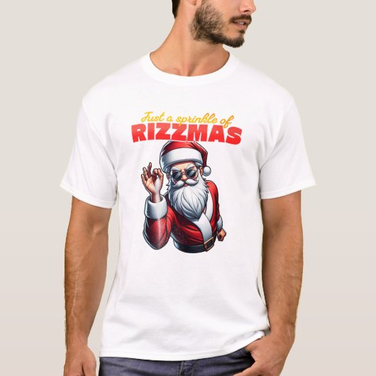 Christmas Rizz Meme Rizzmas Spirit T-Shirt Tシャツ (正面)