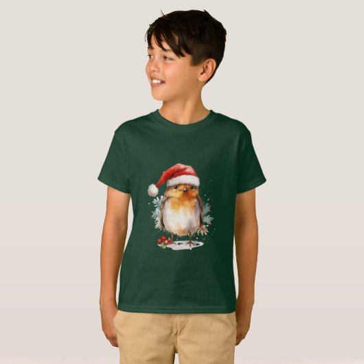 Christmas Robin Tシャツ (正面フル)