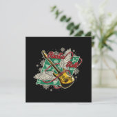 Christmas Rock n Roll Electric Guitar Rock Music 招待状 (スタンド正面)