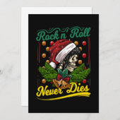 Christmas Rock n Roll Never Dies Rockabilly Girl S 招待状 (正面/裏面)