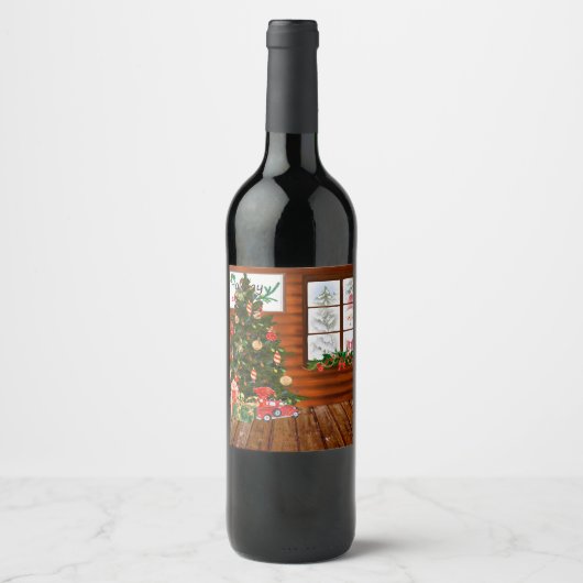 Christmas  room  ワインラベル (正面)