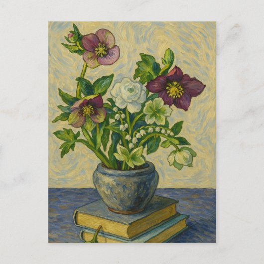 Christmas Rose Postcard ポストカード (正面)