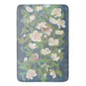 Christmas Rose & Silverwing Butterfly Nocturne バスマット (正面縦)