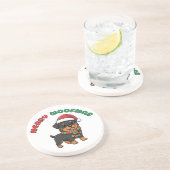 Christmas Rottweiler Coaster: Merry Woofmas コースター (側面)