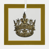 Christmas Royal King's Crown Glass Ornament ガラスオーナメント (裏面)