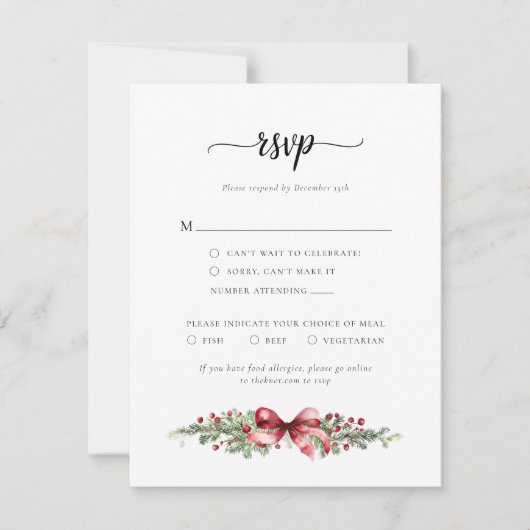 Christmas RSVP Card (正面)