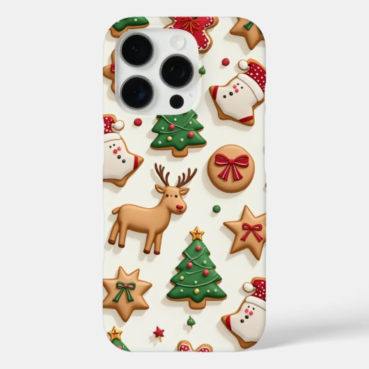 Christmas Rudolph Santa Tree Cookies Phone Case Case-Mate iPhoneケース (裏面)