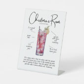 Christmas Rum Cocktail Pedestal Sign 台座サイン (正面)