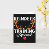 Christmas Running Reindeer Runner Training Squad T カード (黄色い花)