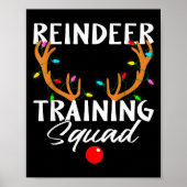 Christmas Running Reindeer Runner Training Squad T ポスター (正面)