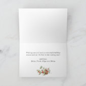 Christmas Rustic Brown Wood 4 PHOTO Greeting シーズンカード (内部)