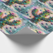 Christmas Saguaro Cactus Whimsical Decoupage ラッピングペーパー (角)
