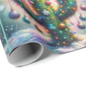 Christmas Saguaro Cactus Whimsical Decoupage ラッピングペーパー (ロールコーナー)