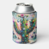 Christmas Saguaro Cactus Whimsical Desert Holiday 缶クーラー (缶裏面)