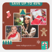 Christmas Sale  スクエアシール (正面)