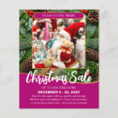 Christmas Sale Shopping Festive Pink Business チラシ (正面)
