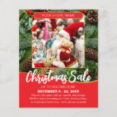 Christmas Sale Shopping Festive Red Business チラシ (正面)