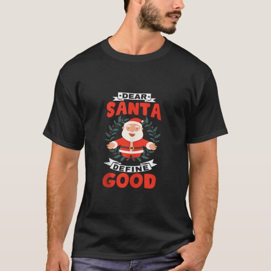 Christmas SantaおもしろいがGood Tank Topを定義 Tシャツ (正面)