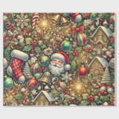 christmas santa ラッピングペーパー (フラット)
