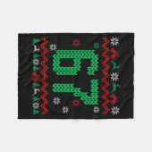 Christmas Santa 67 Six Seven Meme Ugly Sweater  フリースブランケット (正面(横))