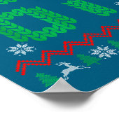 Christmas Santa 67 Six Seven Meme Ugly Sweater  ポスター (角)