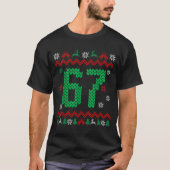 Christmas Santa 67 Six Seven Meme Ugly Sweater  Tシャツ (正面)