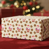 Christmas Santa And Cookie  ラッピングペーパー