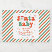 Christmas Santa Baby Baby Shower  リキュールボトルラベル (シングルラベル)