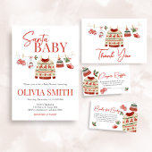 Christmas Santa Baby Shower 招待状