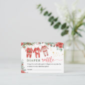 Christmas Santa Baby Shower Diaper Raffle エンクロージャーカード (スタンド正面)