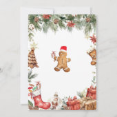 Christmas Santa Baby Sprinkle Baby Shower 招待状 (裏面)