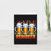 Christmas Santa Beer Lovers Funny Drinking Trend N カード (正面)
