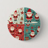 Christmas Santa Buttons 缶バッジ (正面)