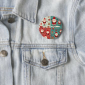 Christmas Santa Buttons 缶バッジ (インサイチュ)
