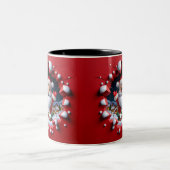 Christmas Santa Claus 3D Mugs| Merry Christmas Mug ツートーンマグカップ (中央)