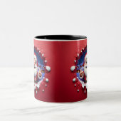 Christmas Santa Claus 3D Mugs| Merry Christmas Mug ツートーンマグカップ (中央)
