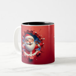 Christmas Santa Claus 3D Mugs| Merry Christmas Mug ツートーンマグカップ