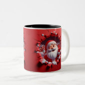 Christmas Santa Claus 3D Mugs| Merry Christmas Mug ツートーンマグカップ (正面右)