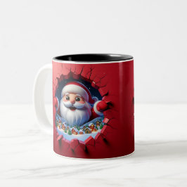Christmas Santa Claus 3D Mugs| Merry Christmas Mug ツートーンマグカップ