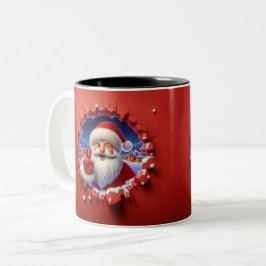 Christmas Santa Claus 3D Mugs| Merry Christmas Mug ツートーンマグカップ