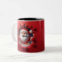 Christmas Santa Claus 3D Mugs| Merry Christmas Mug ツートーンマグカップ