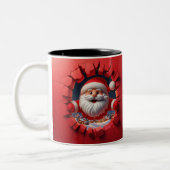 Christmas Santa Claus 3D Mugs| Merry Christmas Mug ツートーンマグカップ (左)