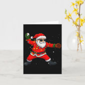 Christmas Santa Claus Baseball Tcher Boys Kids Tee カード (黄色い花)