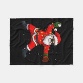 Christmas Santa Claus Baseball Tcher Boys Kids Tee フリースブランケット (正面(横))