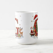 Christmas Santa Claus Elf Penguin Alphabet G コーヒーマグカップ (中央)