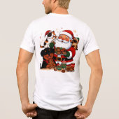 christmas, santa claus, holiday cookies, calico ca トライブレンドTシャツ (裏面)