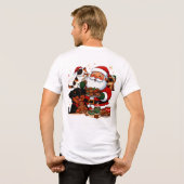 christmas, santa claus, holiday cookies, calico ca トライブレンドTシャツ (裏面全面)