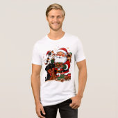 christmas, santa claus, holiday cookies, calico ca トライブレンドTシャツ (正面全面)