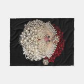 Christmas Santa Claus Jewel Art  フリースブランケット (正面(横))